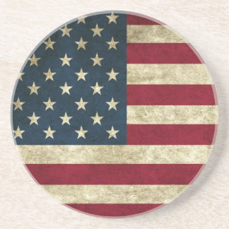 Posavasos De Arenisca La bandera estadounidense de los Estados Unidos es