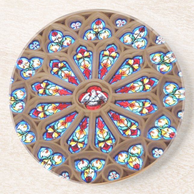 Posavasos De Arenisca La catedral de San José - vitral (Frente)