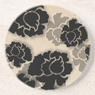 Posavasos De Arenisca La espuma de la decasta floral, marfil