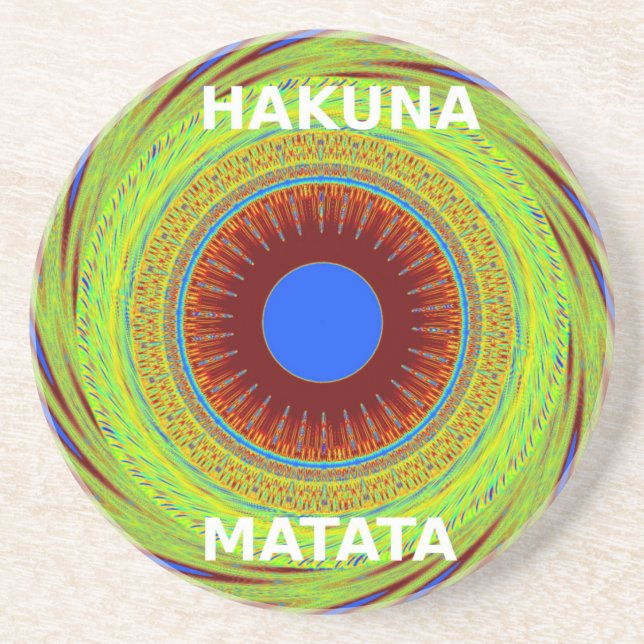 Posavasos De Arenisca La etnia tiene un buen día y una mejor noche (Frente)