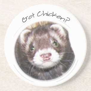 Posavasos De Arenisca ¿La foto de la cara de Ferret tiene pollo?