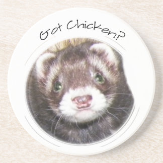 Posavasos De Arenisca ¿La foto de la cara de Ferret tiene pollo?