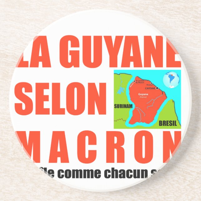 Posavasos De Arenisca La Guyane selon Macron est une île (Frente)