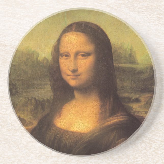 Posavasos De Arenisca La Mona Lisa de Leonardo Da Vinci (Frente)