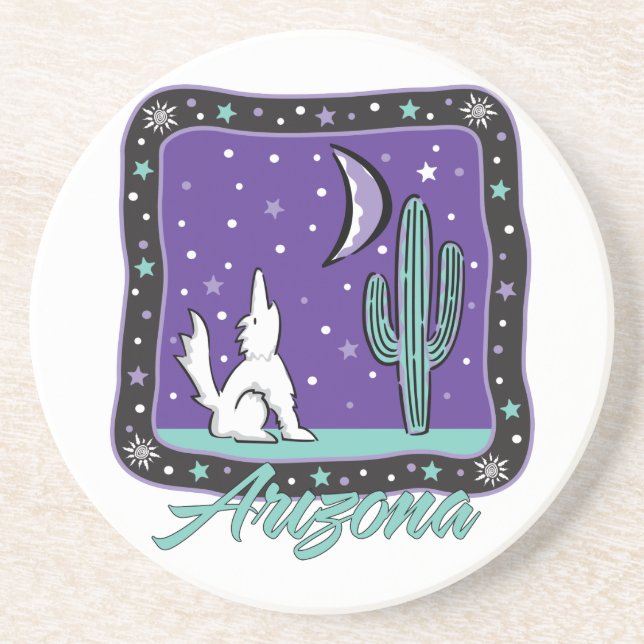 Posavasos De Arenisca La montaña rusa Arizona Coyote (Frente)