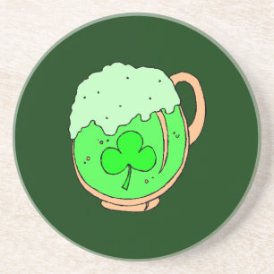 Posavasos De Arenisca La montaña rusa de arenisca de Green Beer St. Patr