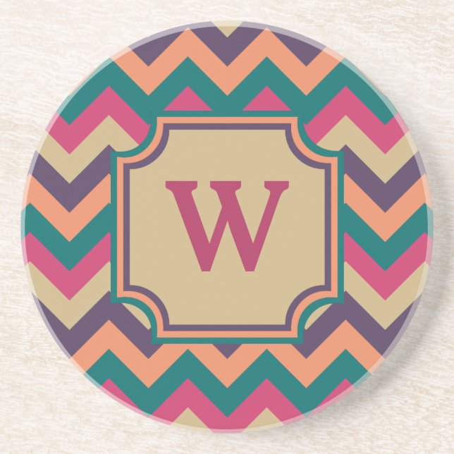 Posavasos De Arenisca La montaña rusa de arenisca del Zigzag Tropical (Frente)