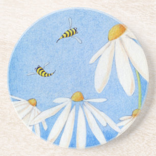 Posavasos De Arenisca La montaña rusa de Bee Happy Daisies
