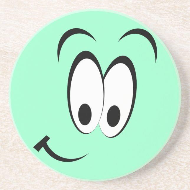 Posavasos De Arenisca La montaña rusa de la cara sonriente (Frente)