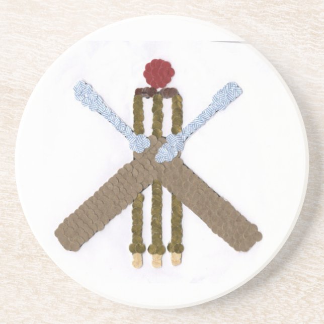 Posavasos De Arenisca La montaña rusa de las bebidas de cricket (Frente)