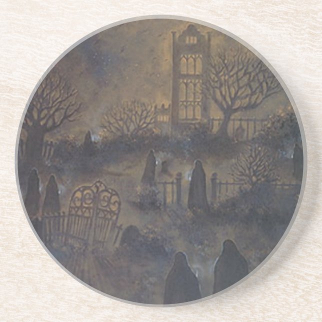 Posavasos De Arenisca La montaña rusa de Zombies (Frente)