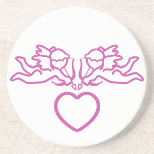 Posavasos De Arenisca La montaña rusa personalizado de Cupid Strikes