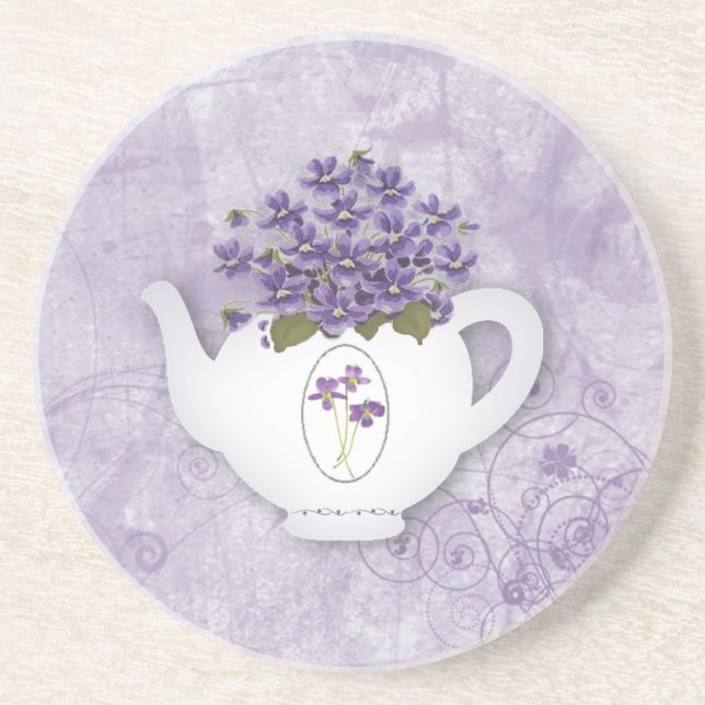 Posavasos De Arenisca La montaña rusa violeta de Teapot (Frente)
