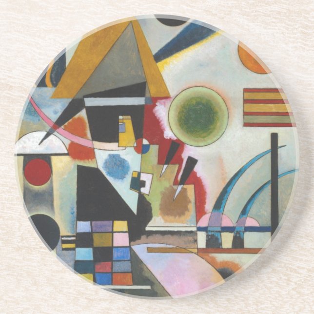 Posavasos De Arenisca La pintura abstracta de Kandinsky se balancea (Frente)