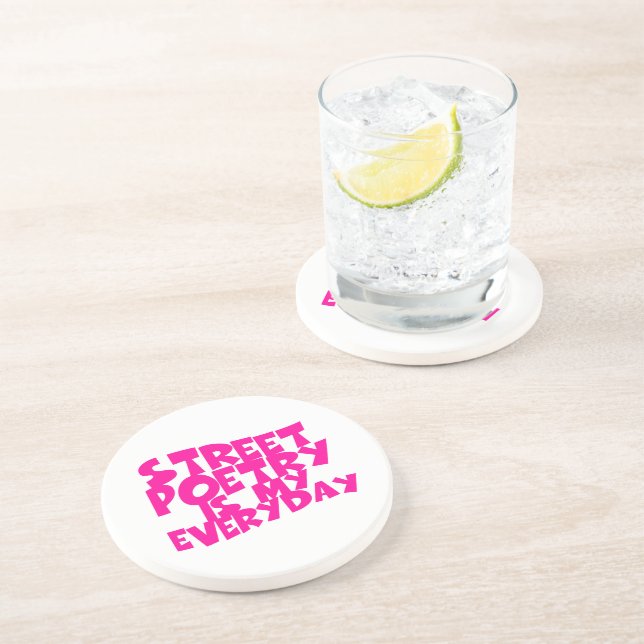 Posavasos De Arenisca La poesía callejera es mi día a día (Lado)