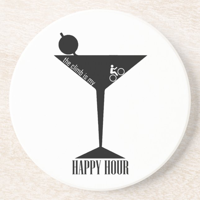 Posavasos De Arenisca La subida es mi hora feliz (Frente)