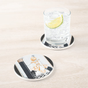 Posavasos De Arenisca La Sultane - Vintage Fashion Art Deco Lady