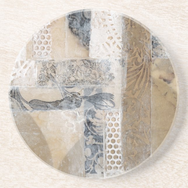 Posavasos De Arenisca Lace Collage I (Frente)