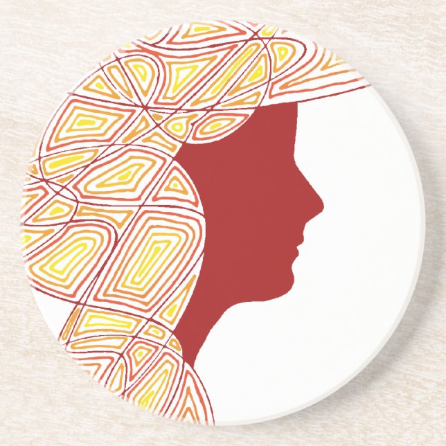 Posavasos De Arenisca Lady Fire (Frente)