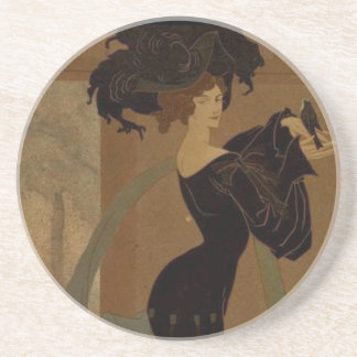 Posavasos De Arenisca Lady in Black