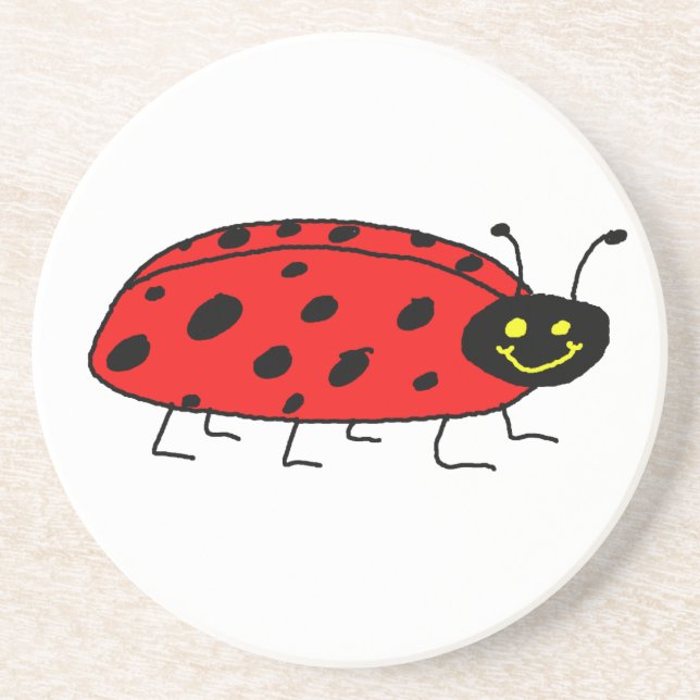 Posavasos De Arenisca Ladybug (Frente)