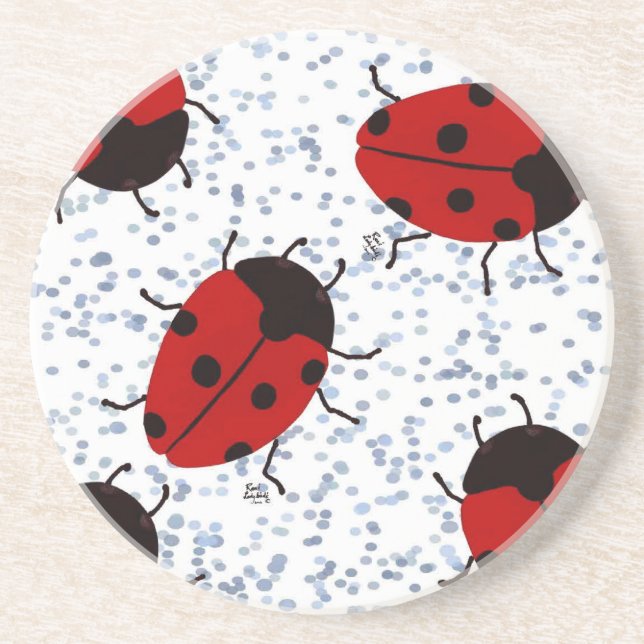POSAVASOS DE ARENISCA LADYBUGS (Frente)