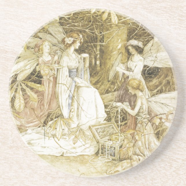 Posavasos De Arenisca Las joyas de la hada (Frente)