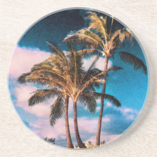 Posavasos De Arenisca Las palmeras hawaianas retras modificaron las