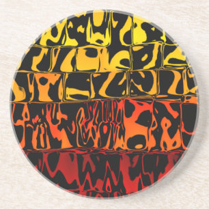 Posavasos De Arenisca Lava abstracta cuadrada