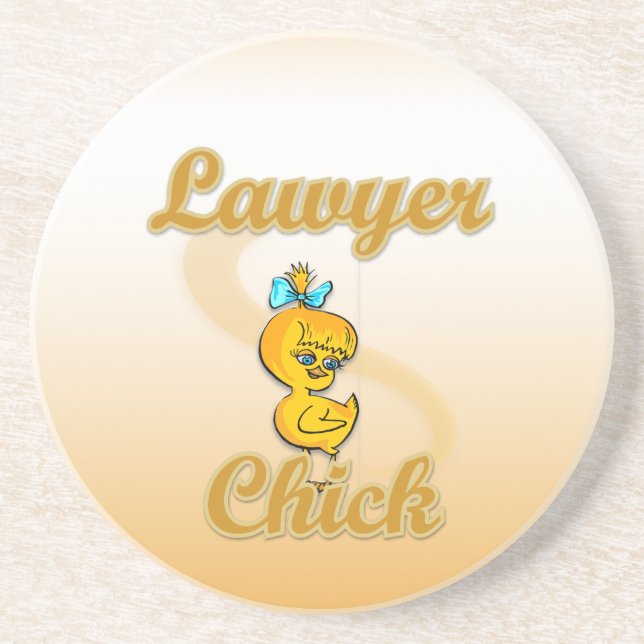 Posavasos De Arenisca Lawyer Chick (Frente)