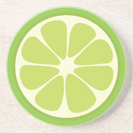 Posavasos De Arenisca Lemon Lime Green Juicus Summer Citrus Fruit Slice
