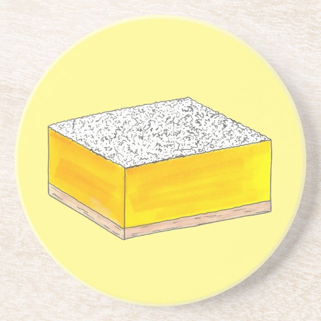 Posavasos De Arenisca Lemon Square Bar Pastry Dessert Bake Sale Bakery (Frente)