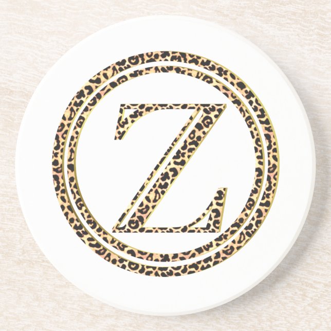 Posavasos De Arenisca Leopard Z (Frente)