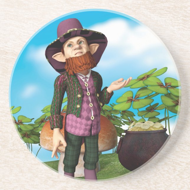 Posavasos De Arenisca Leprechaun (Frente)