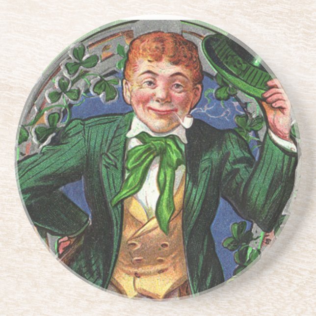 Posavasos De Arenisca Leprechaun Coaster (Frente)