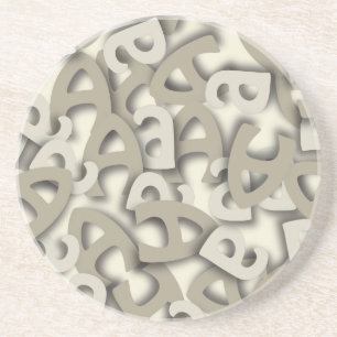 Posavasos De Arenisca Letra A Gris