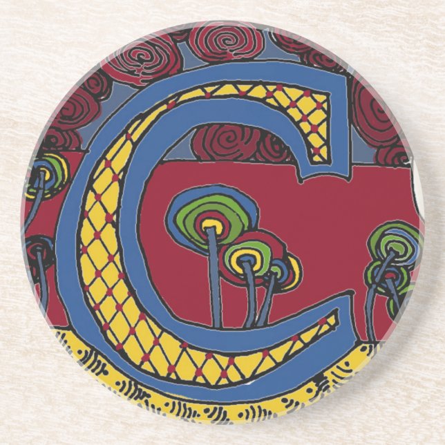 Posavasos De Arenisca Letra C Coaster (Frente)