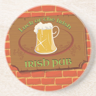 Posavasos De Arenisca Letrero de Pub Irlandés