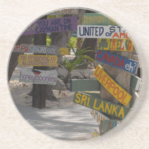 Posavasos De Arenisca Letrero Rum Point Grand Cayman