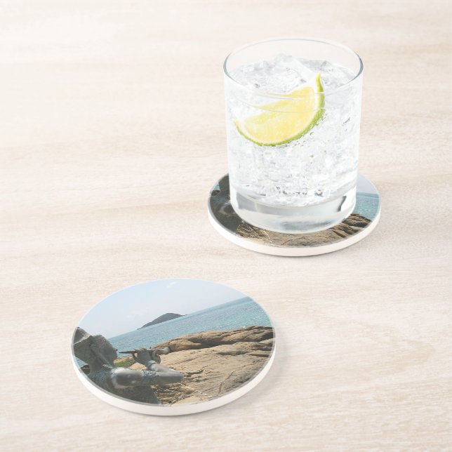 Posavasos De Arenisca Leyenda de Sudsakorn... Sattadura, Tailandia (Lado)