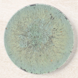 Posavasos De Arenisca Lichen Mossy Circle