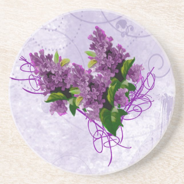 Posavasos De Arenisca Lilacs Coaster (Frente)