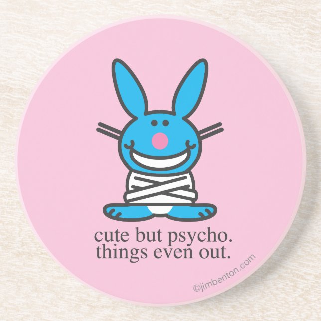 Posavasos De Arenisca Lindo pero psico (Frente)