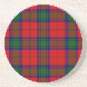 Posavasos De Arenisca Lindsay tartan green platillo rojo