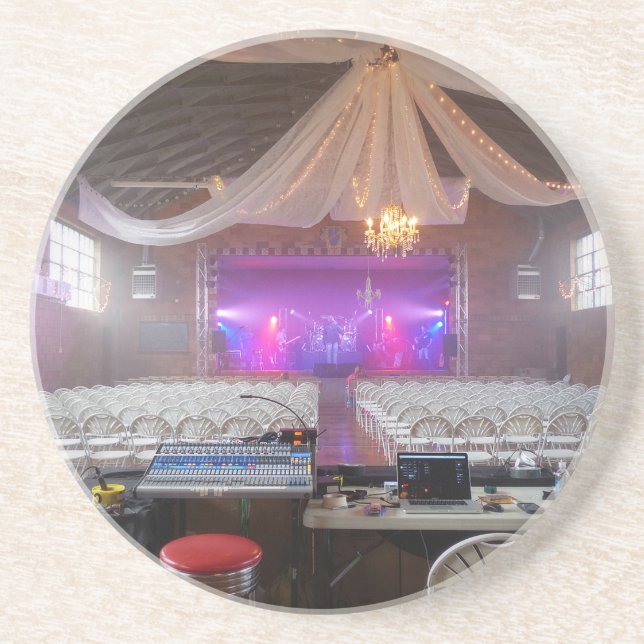 Posavasos De Arenisca Listo para un concierto (Frente)