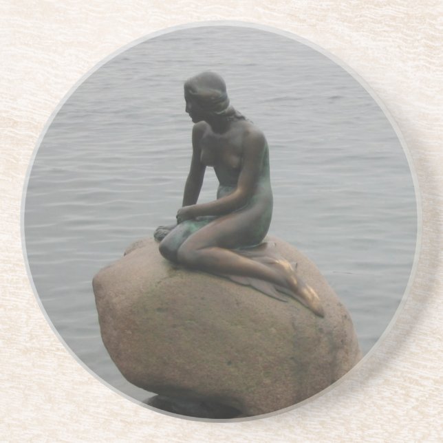 Posavasos De Arenisca Little mermaid Copenhague (Frente)