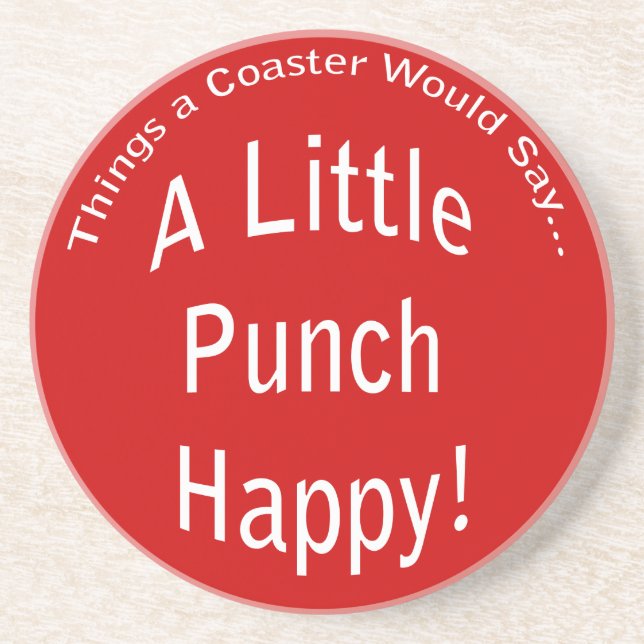 Posavasos De Arenisca Little Punch Happy Coaster (Frente)
