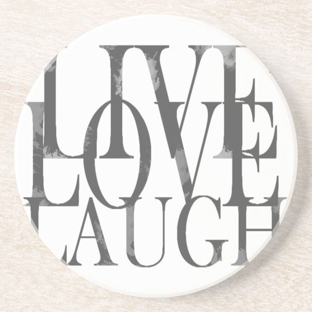 Posavasos De Arenisca Live Love Lauder Inspiradora cita (Frente)