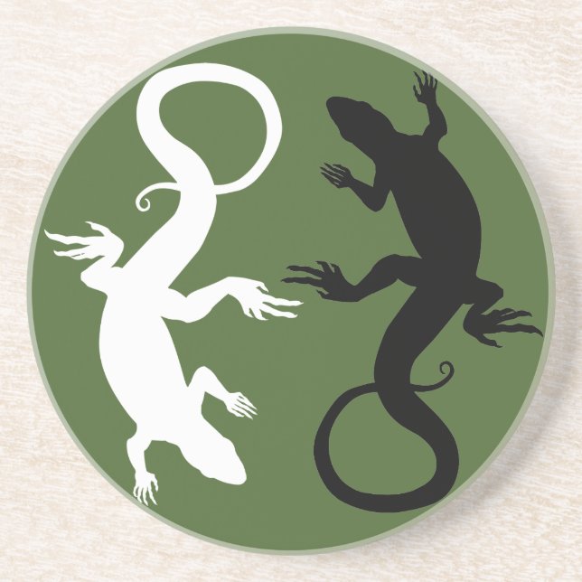 Posavasos De Arenisca Lizard Coasters Reptiles Art Coaster Lizard Regalo (Frente)