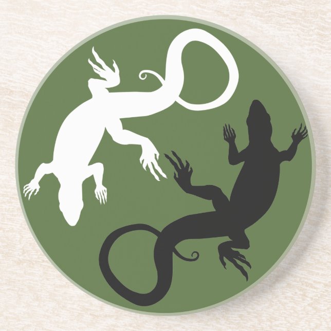 Posavasos De Arenisca Lizard Coasters Reptiles Art Coaster Lizard Regalo (Frente)
